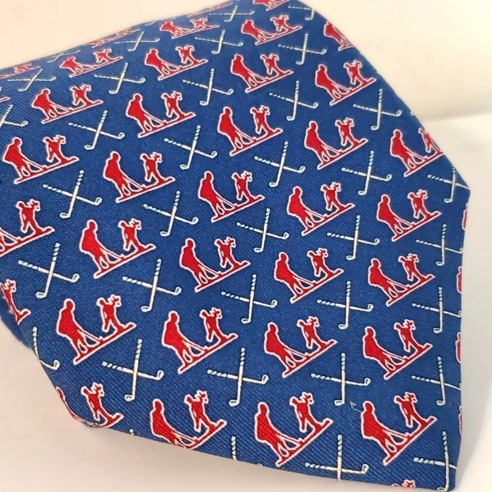 Mens Vineyard Vines golf + caddy silk tie custom collection Silk Country‎ Club